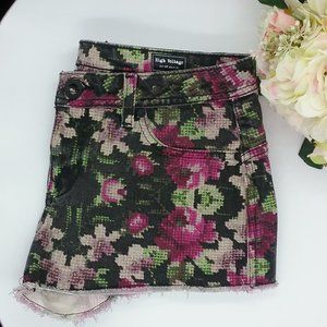 Volcom Floral Denim Cut Off Shorts